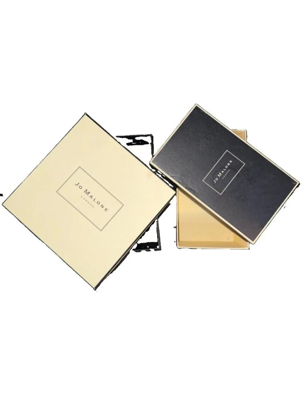 Jo Malone London EMPTY Gift Boxes Black Box 9”Lx5”Wx4”H Ivory Box 9”Lx8”Wx3.5”H